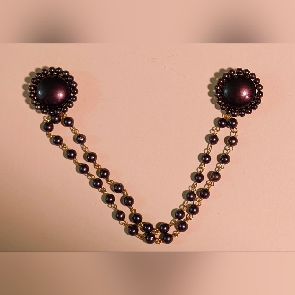Dark Purple Domed Sweater Clip